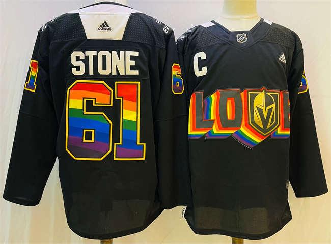 Men's Vegas Golden Knights #61 Mark Stone Black 2024-25 Stitched Hockey Jersey